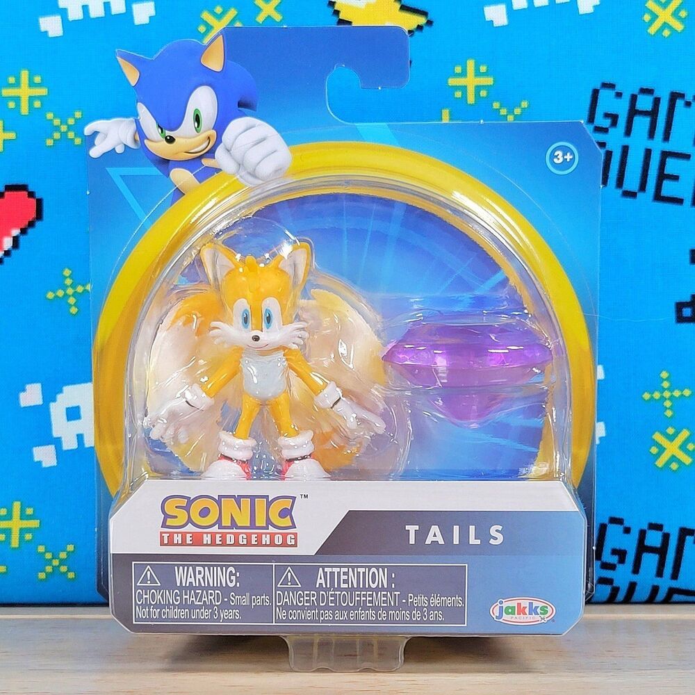 Jakks Pacific Sonic the Hedgehog 2.5" TAILS with Chaos Emerald Collectible